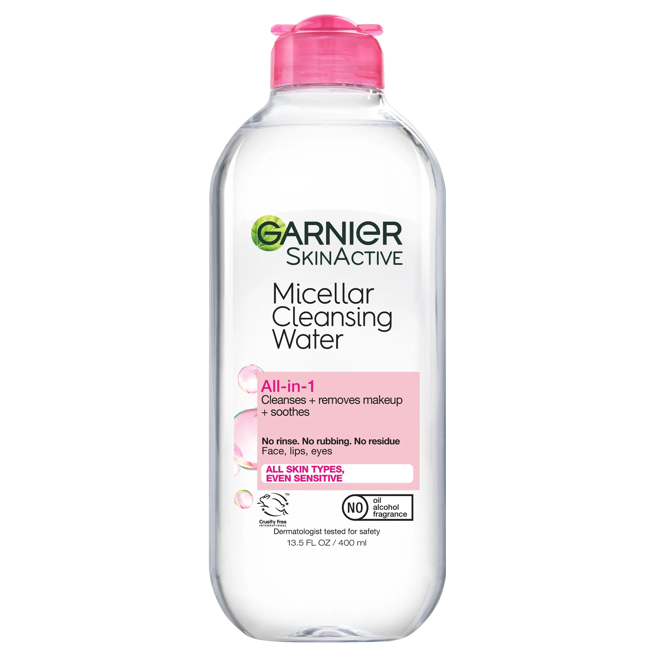 Garnier SkinActive Micellar Cleansing Water All in 1 Makeup Remover, Face Cleanser, 13.5 fl oz | Walmart (US)