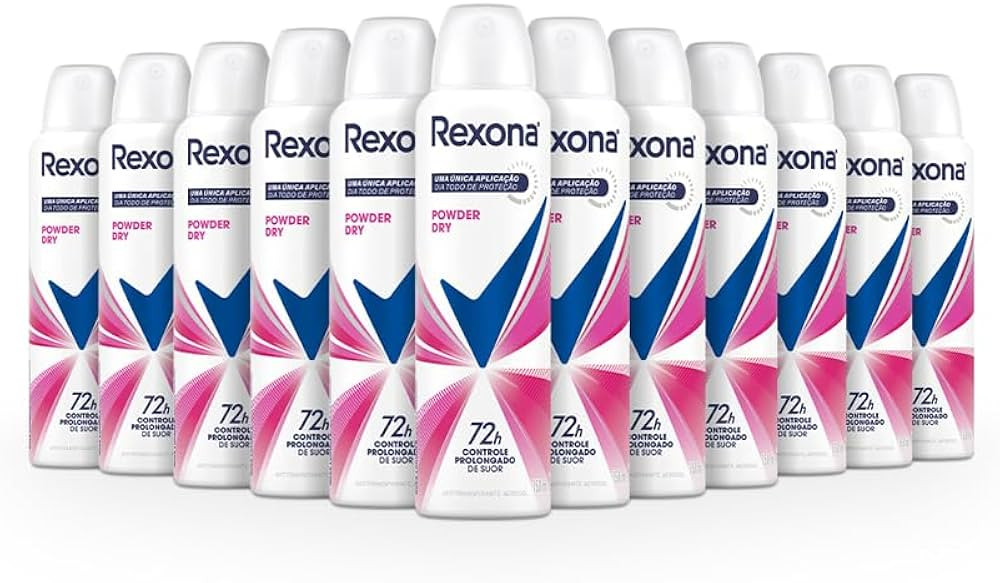 Rexona 12 Unidades Desodorante Antitranspirante Aerossol Powder Dry 150ml | Amazon (BR)