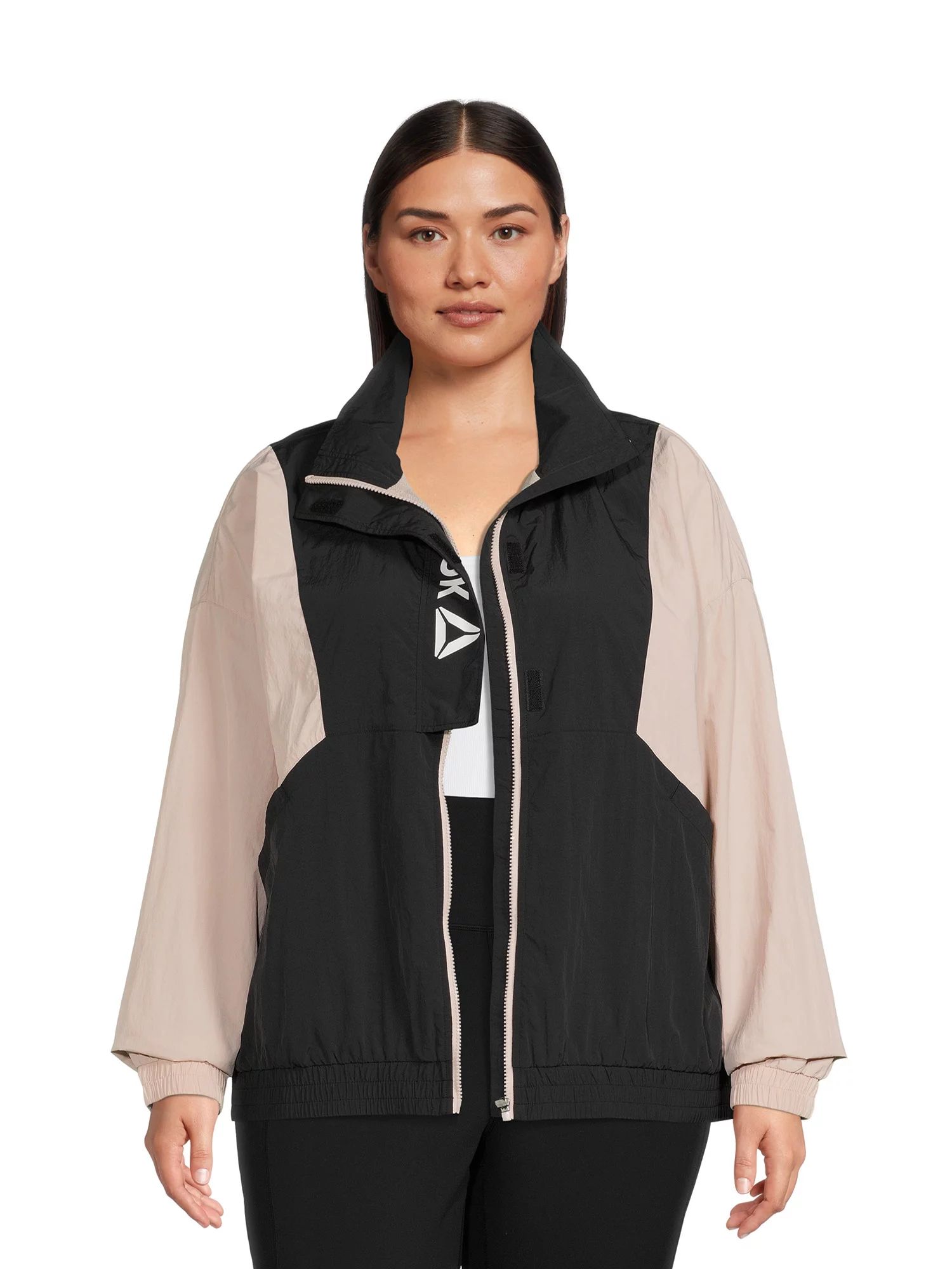 Reebok Women's Plus Size Focus Track Jacket with Front Pockets and Front Flap - Walmart.com | Walmart (US)