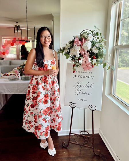 My bridal shower outfit! Dress is Sachin & Babi I scored during an Anthropologie sample sale and shoes are from David’s Bridal (same pair I wore for my engagement photos but in white instead of blue)!

#LTKshoecrush #LTKwedding