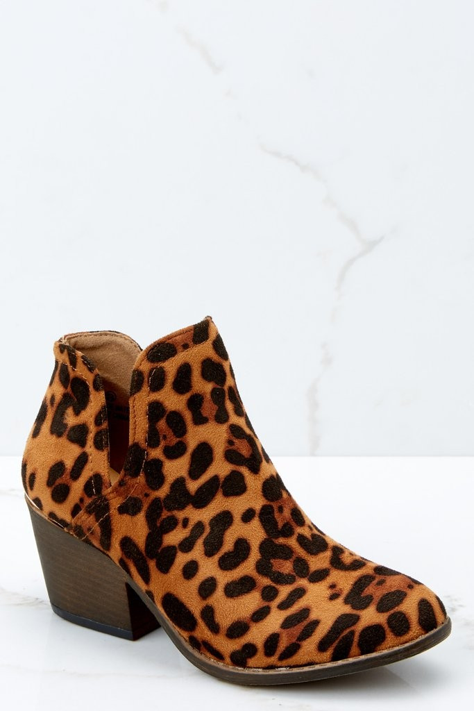 Dedicated To You Leopard Ankle Booties | Red Dress 