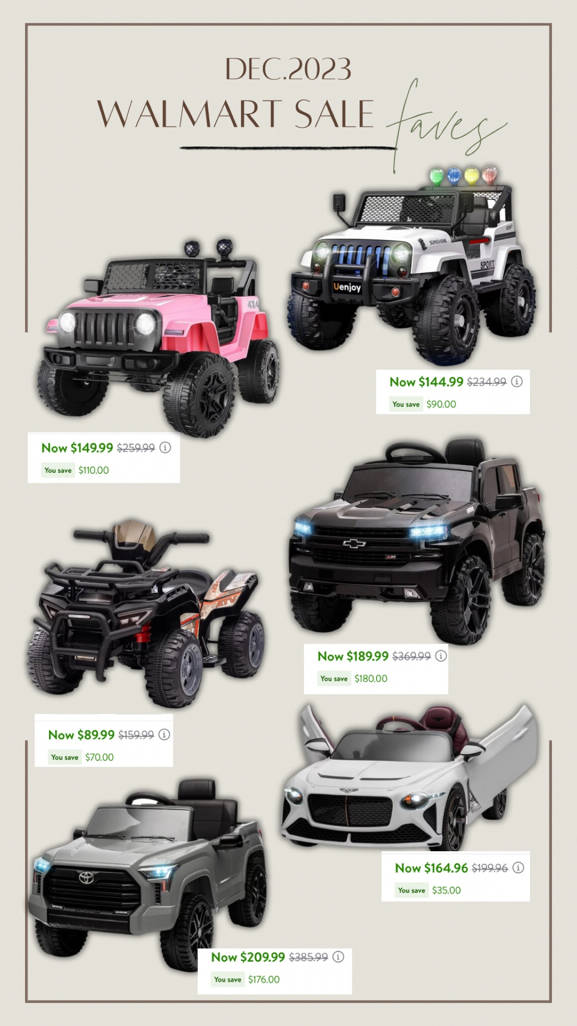 My fave kids gift guide item🙈✨ all on MAJOR SALE🎁🤎

Walmart finds / for kids / Holley Gabrielle 

#LTKsalealert #LTKGiftGuide #LTKkids