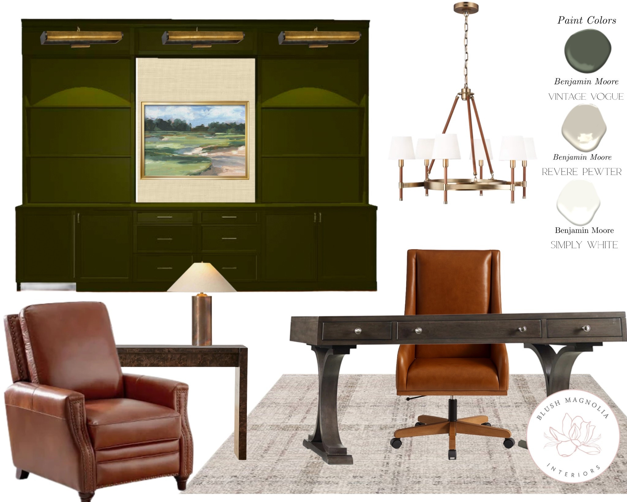 Fore! This masculine home office project is coming along. We are down to making final selections, with the first few pieces having already arrived. I can't wait to see this golf themed home office come to life. 

#LTKMens #LTKHome