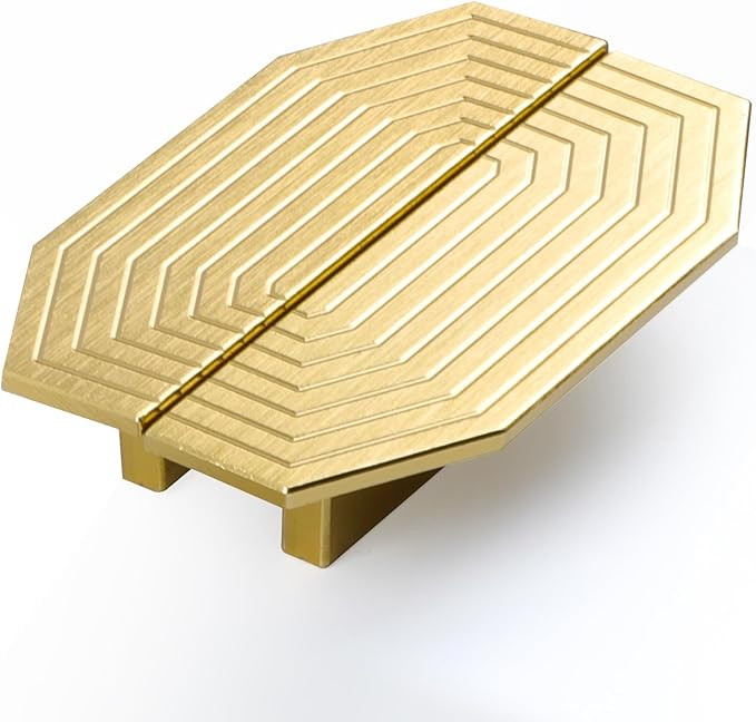 Brass Cabinet pulls Brushed Drawer pulls Modern Gold Cabinet Handles Drawer Handles for Dresser C... | Amazon (US)