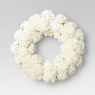 Pom-Pom Wreath Cream - Threshold™ | Target