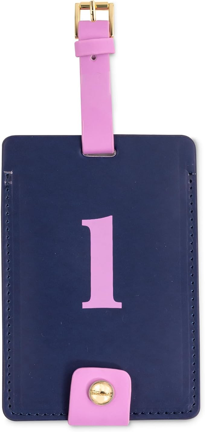 Kate Spade New York Leatherette Luggage Tag with Secure Strap, Colorful Suitcase Identifier for T... | Amazon (US)