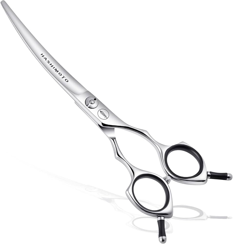 HASHIMOTO Dog Grooming Scissors, Curved Scissors for Dog Grooming, 6.5 inch, 30 Degree of Curved ... | Amazon (US)