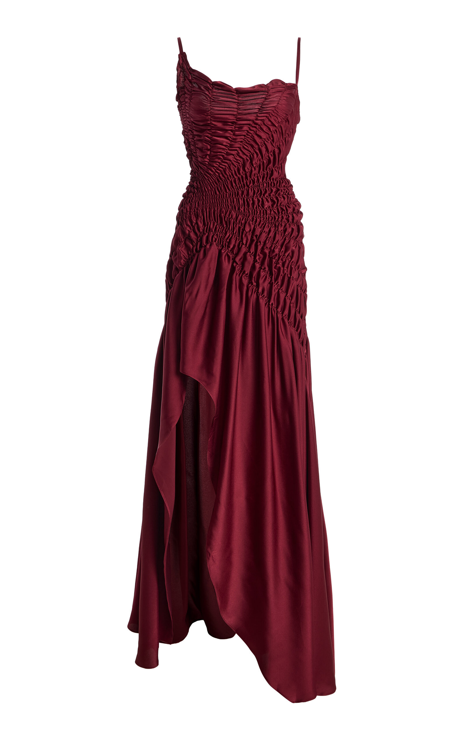 GEORGIA HARDINGE - Eclipse Metallic Chiffon Maxi Dress - Red - UK 6 - Moda Operandi | Moda Operandi (Global)