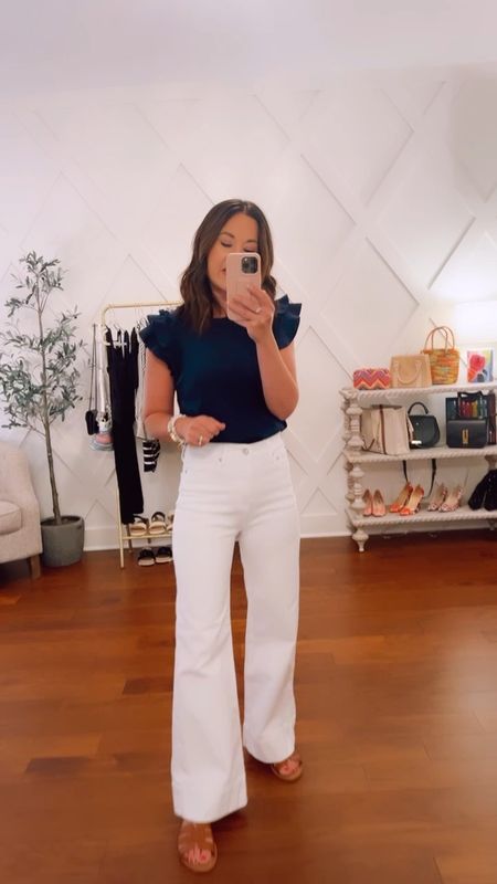 The absolute best white jeans! Not see through and so flattering! Use code blair10 for 10% off my top at Gibson look 

#LTKFind #LTKstyletip #LTKunder100