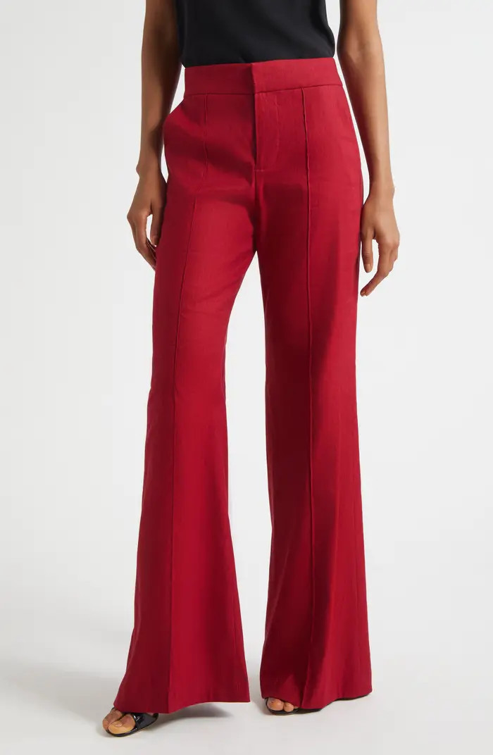 Alice + Olivia Dylan High Waist Wide Leg Linen Blend Pants | Nordstromrack | Nordstrom Rack