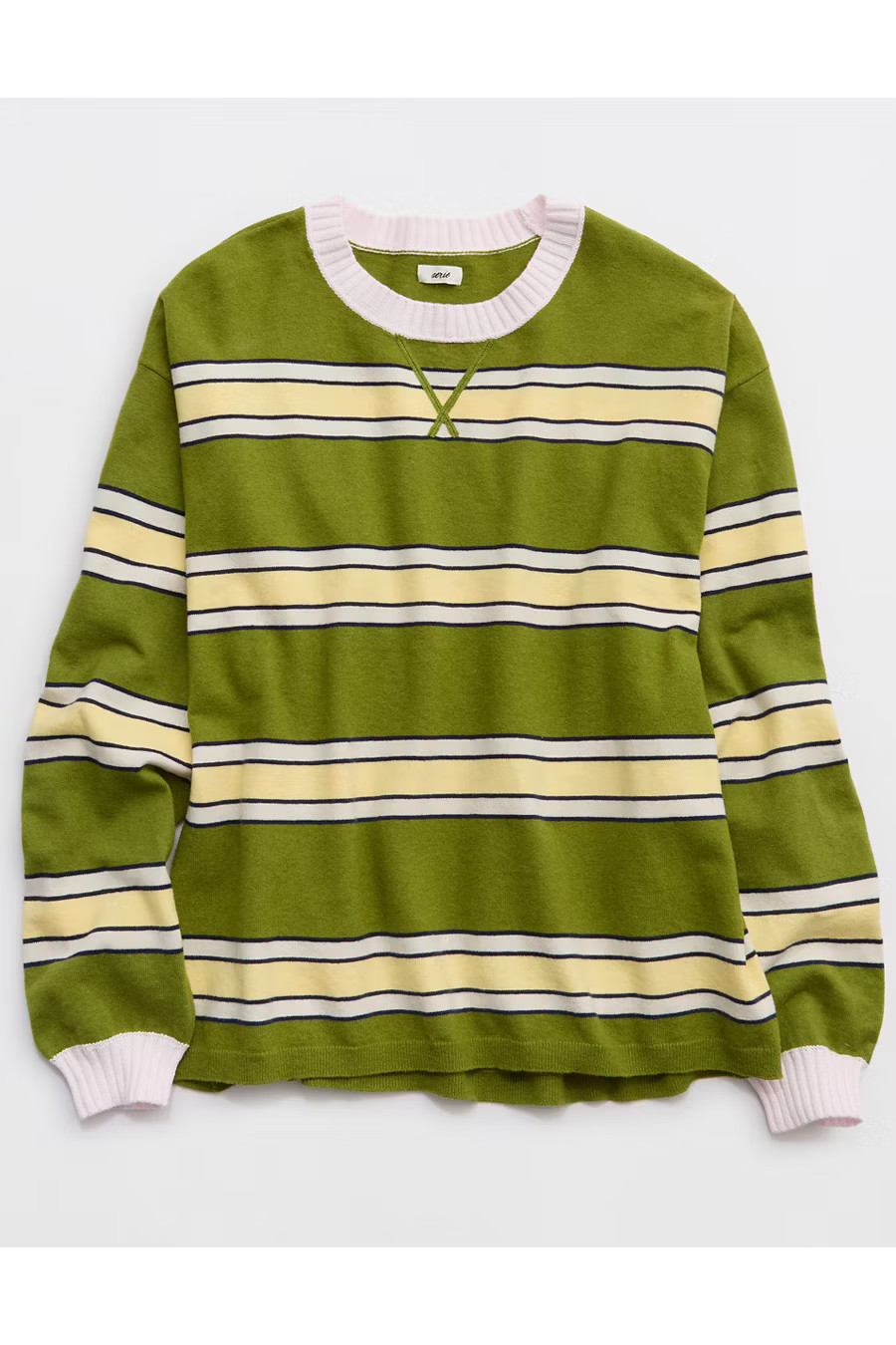 Aerie Sunday Soft Crew Sweater Women's Palm S | American Eagle Outfitters (US & CA)