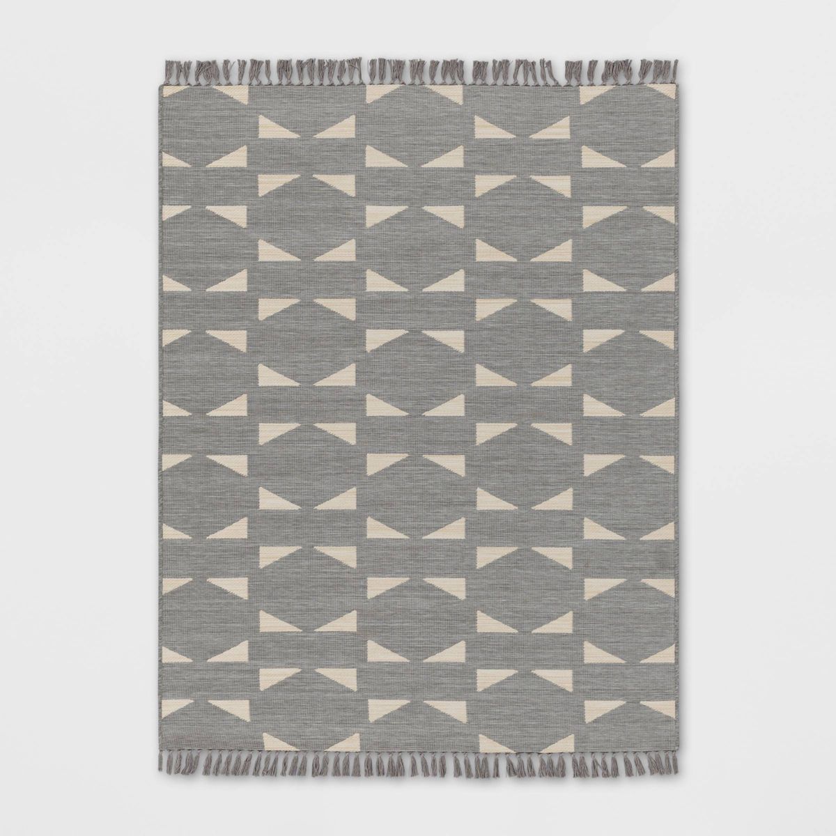 Positive Negative Geo Tapestry Rectangular Woven Outdoor Area Rug Gray - Threshold™ | Target
