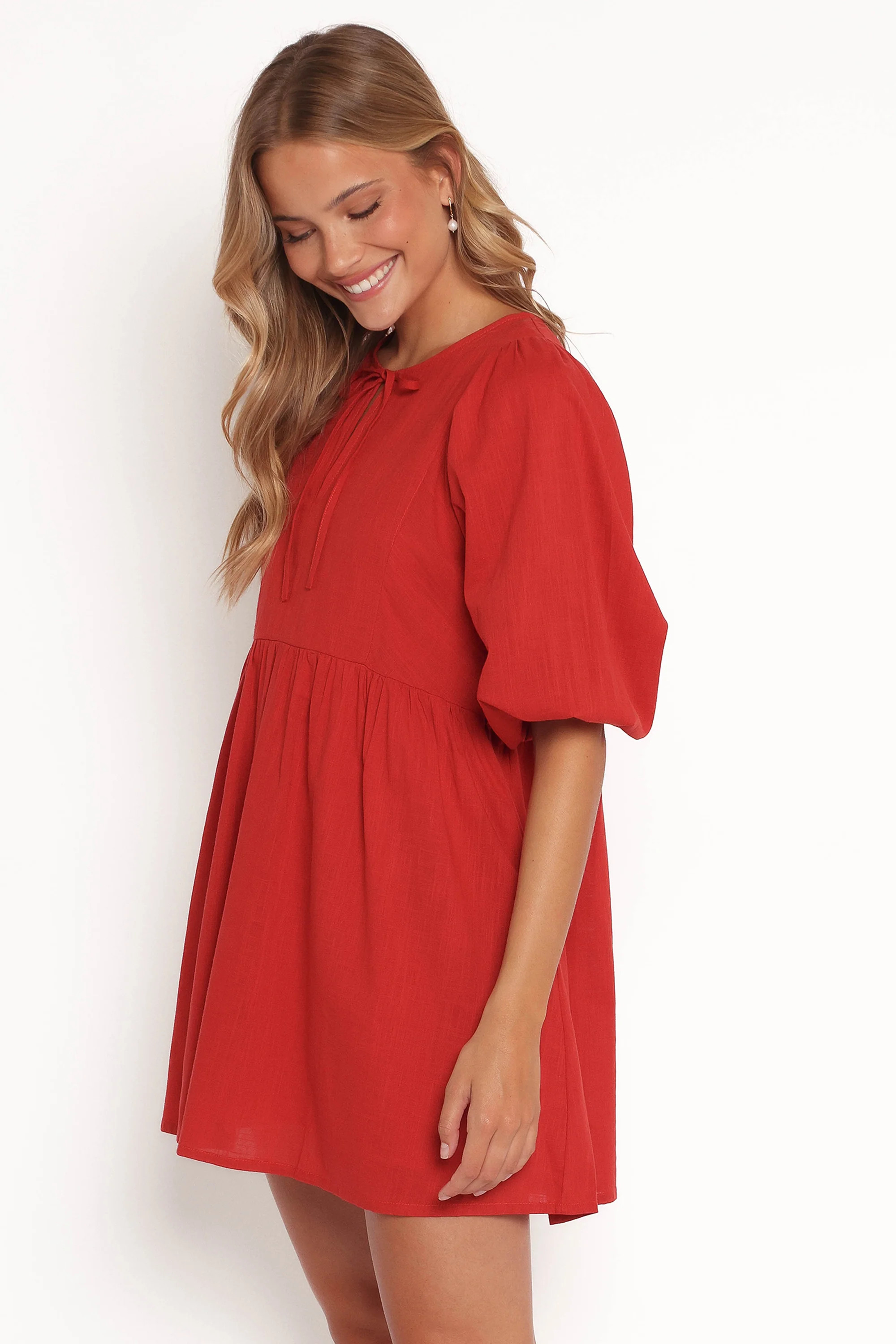 Cinzia Mini Dress - Red | Petal & Pup (US)