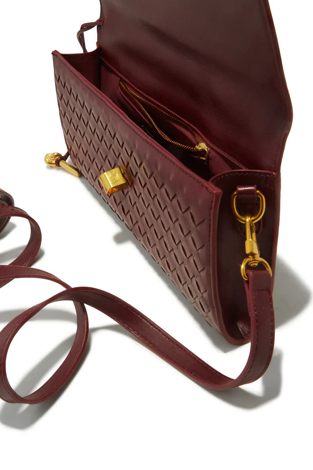 Miss Lola | Nadia Burgundy Crossbody Handbag | MISS LOLA