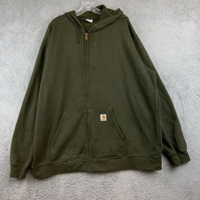 Carhartt Original Fit Long Sleeve Full Zip Hoodie Men’s Size 2XL Olive Green | eBay AU