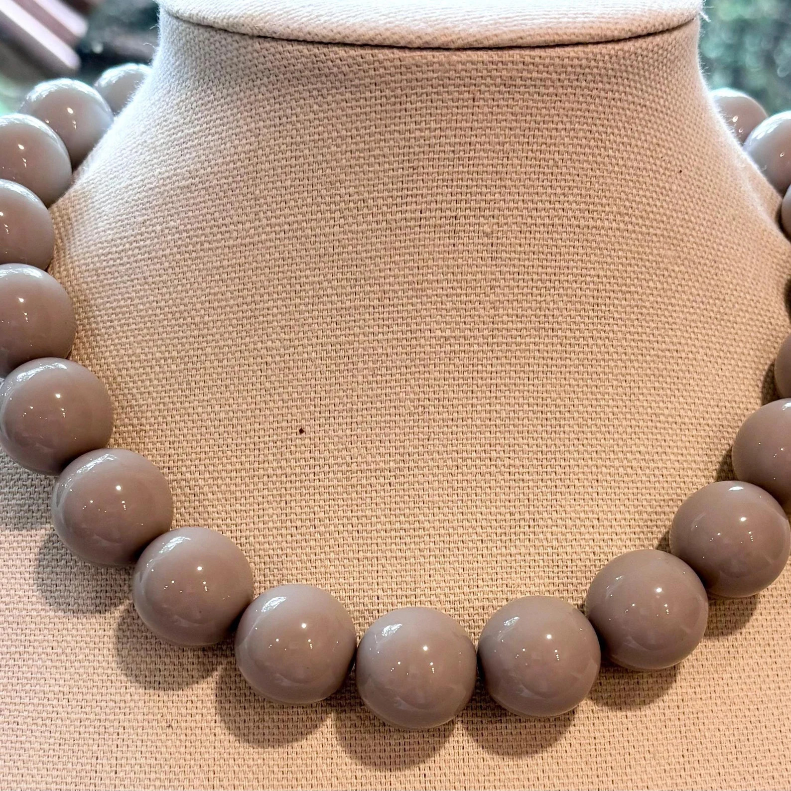 Gray Necklace Bubblegum Bead Necklace Beaded necklace Chunky Necklace Big Beads Choker Necklace L... | Etsy (Global)