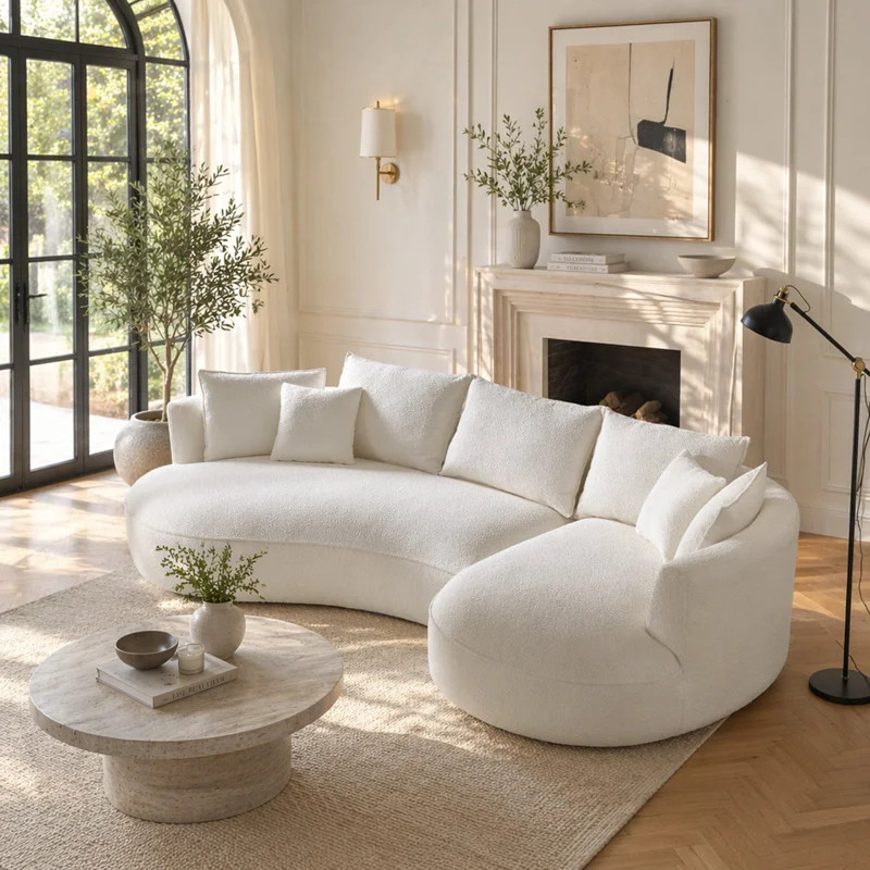 Curved Sofa With Ingenious Shape | Wayfair North America