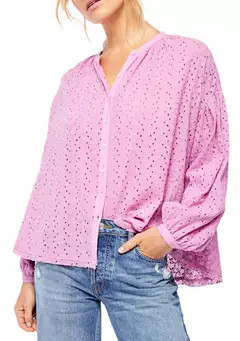 Free People Maddison Eyelet Blouse | Belk