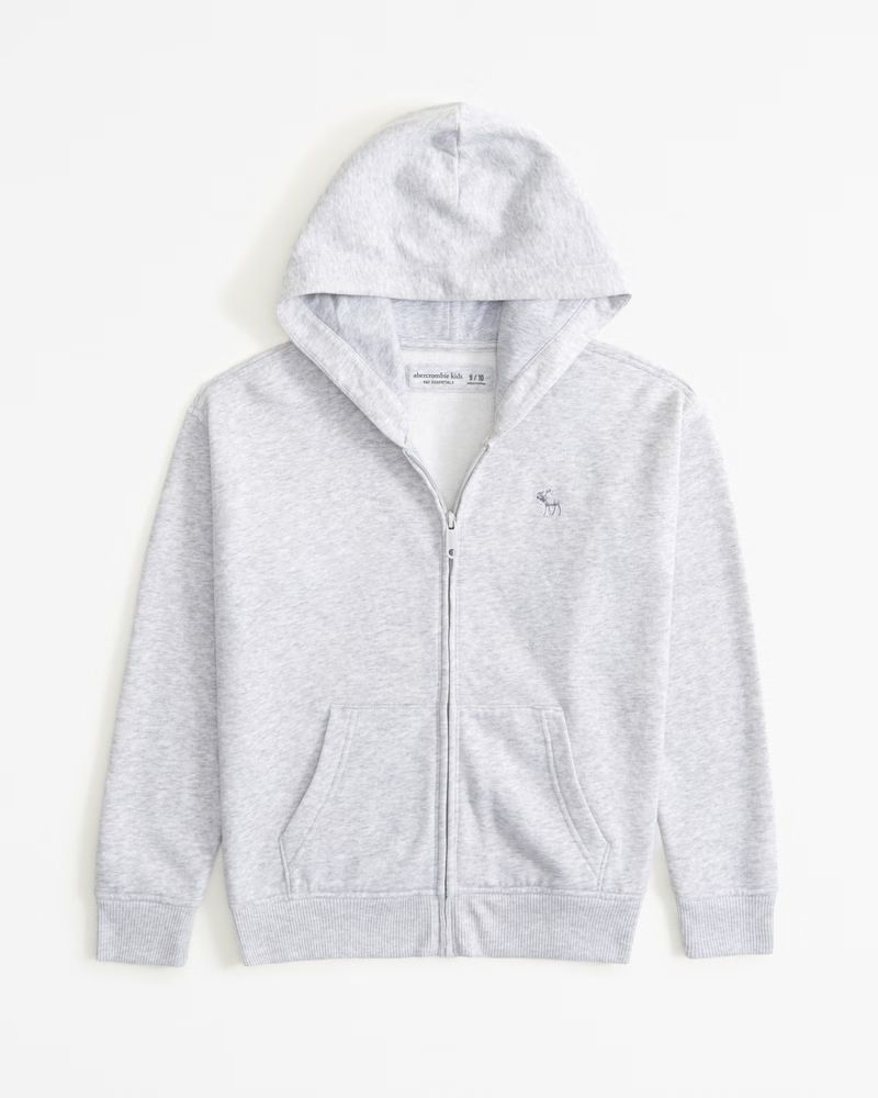 boys essential icon full-zip hoodie | boys tops | Abercrombie.com | Abercrombie & Fitch (US)