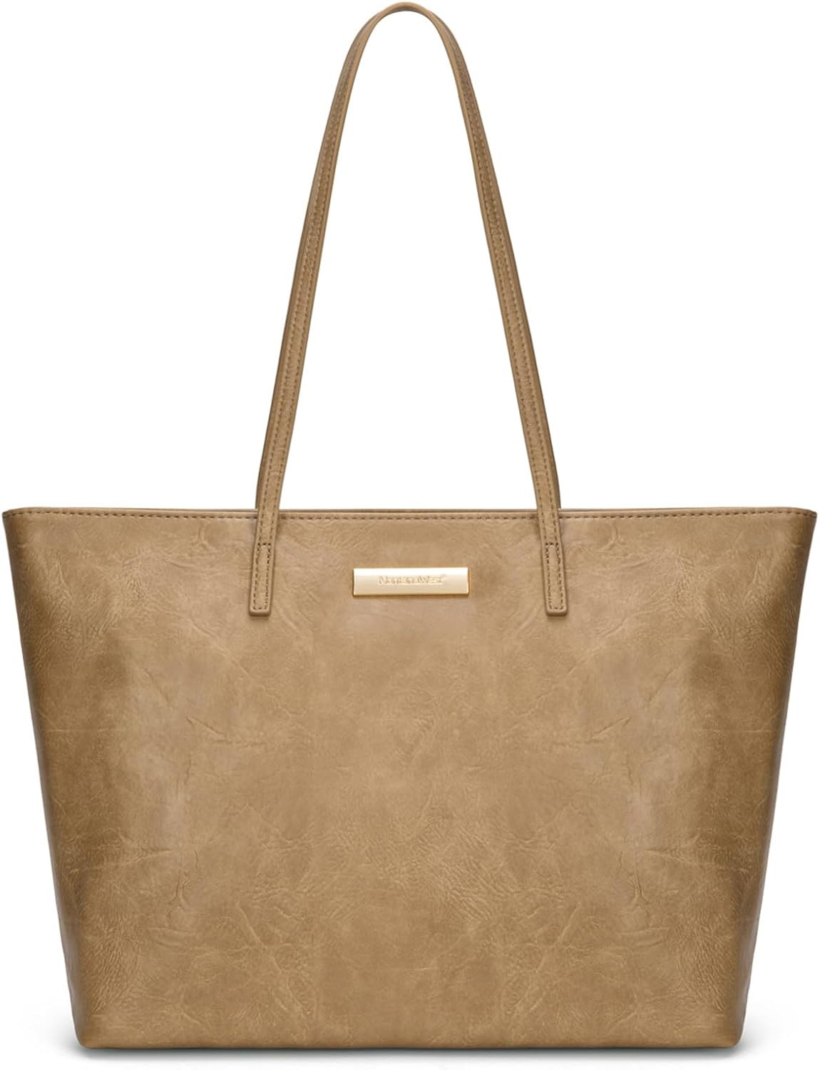 Montana West Medium Tote Bags for Women Shoulder Handbag with Zipper Lightweight Everyday Purse for Work, Travel, or Shopping | Amazon (US)