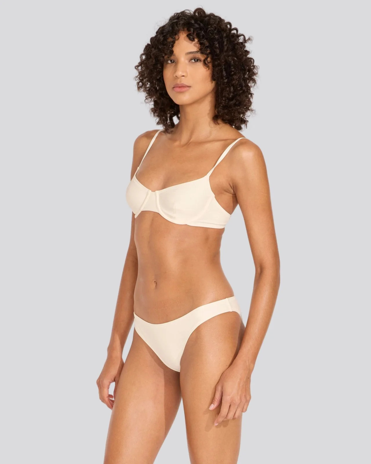 The Eva Bikini Top in Cream | Solid & Striped
