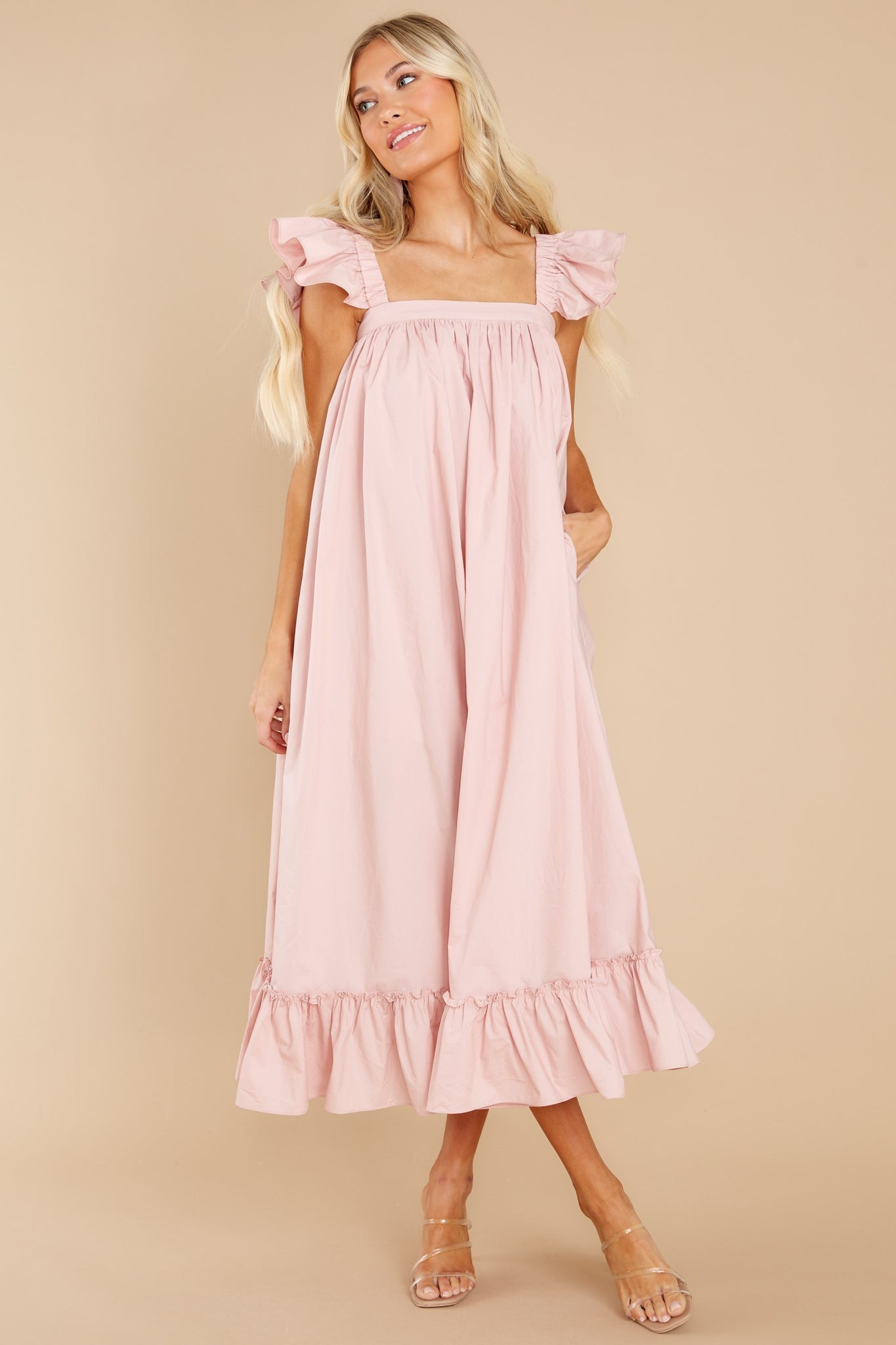 Lead From The Heart Dusty Pink Dress | Red Dress 