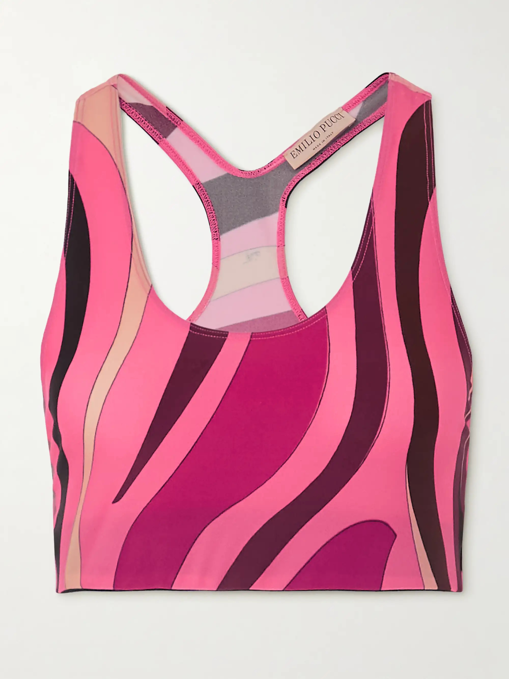 Printed stretch sports bra | NET-A-PORTER (US)