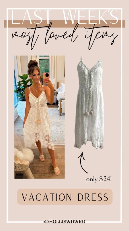 The perfect vacation dress and it’s only $24! 

#LTKStyleTip #LTKSeasonal #LTKFindsUnder50