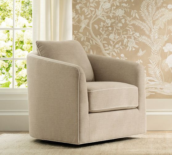 Remmy Swivel Chair | Pottery Barn (US)