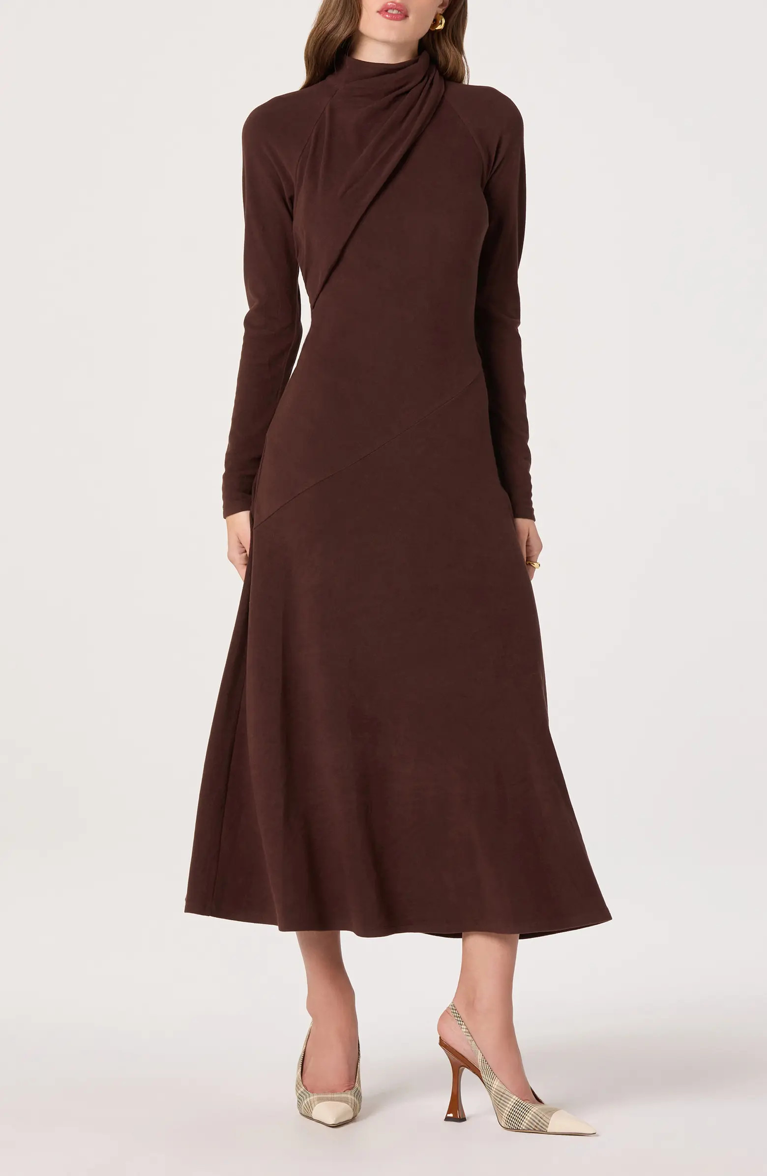 Long Sleeve Mock Neck Dress | Nordstrom