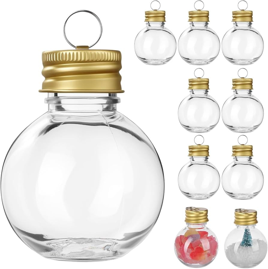 10Stücke Weihnachtsflaschen Wiederverwendbar Saftflaschen zum Befüllen Transparente Weihnachtsk... | Amazon (DE)