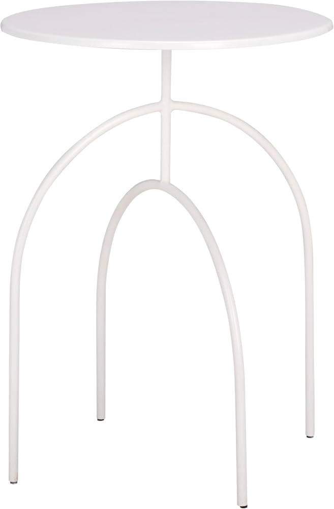 SAFAVIEH Home Collection - Saburo Round White Iron Accent Table, Modern Minimalist Side Table, Fu... | Amazon (US)