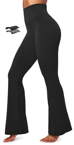 Amazon.com: IUGA Flare Leggings for Women Tummy Control Flared Leggings No Front Seam Yoga Pants ... | Amazon (US)