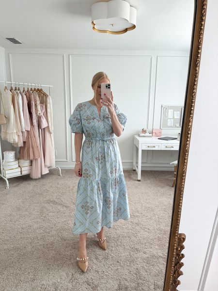 This balloon sleeve pocket midi dress from Loft is a perfect option for Easter! Pair it with these pearl embellished heels from Amazon and some statement earrings  

#LTKSeasonal #LTKstyletip #LTKshoecrush