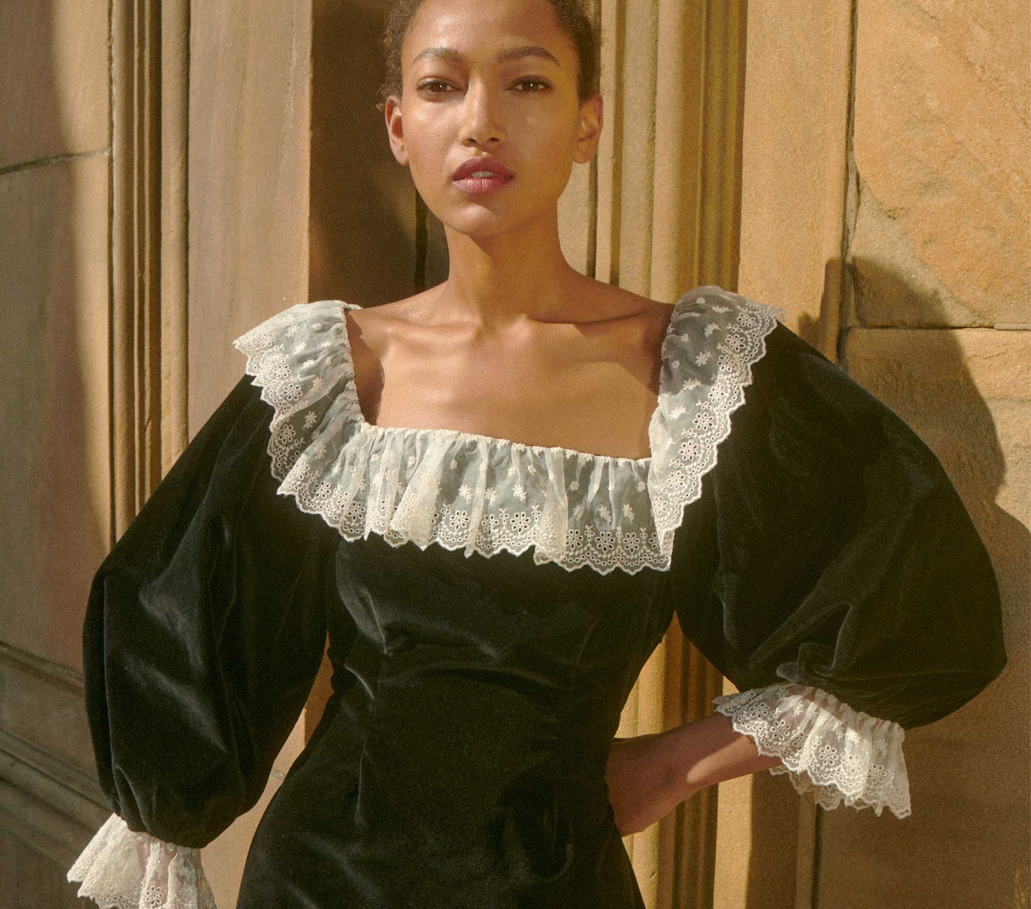 Franique Dress - Black | DÔEN | DOEN