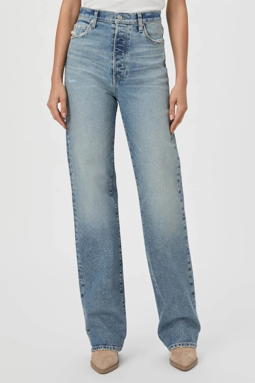 Sawyer Wide Leg Jeans In Vanda Distressed | Shop Simon