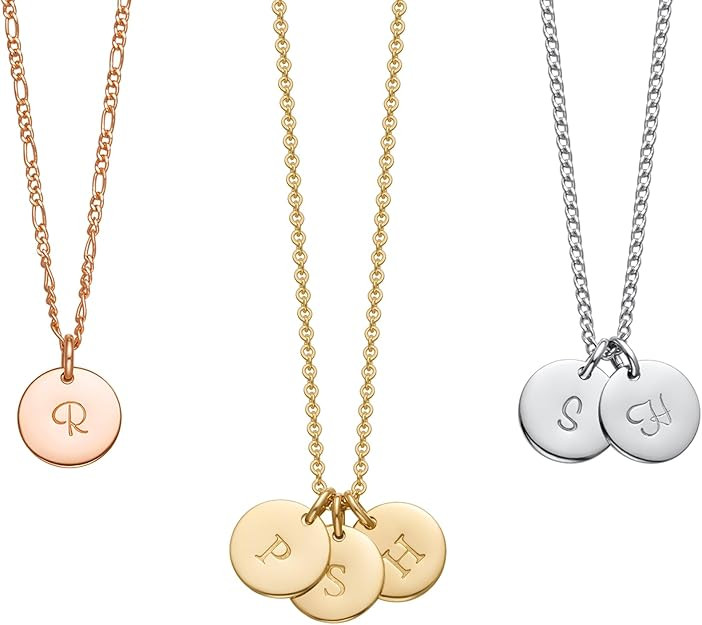 Endless Story Initial Necklaces for Women, Sterling Silver, 14K Gold Filled Custom Dainty Letter ... | Amazon (US)