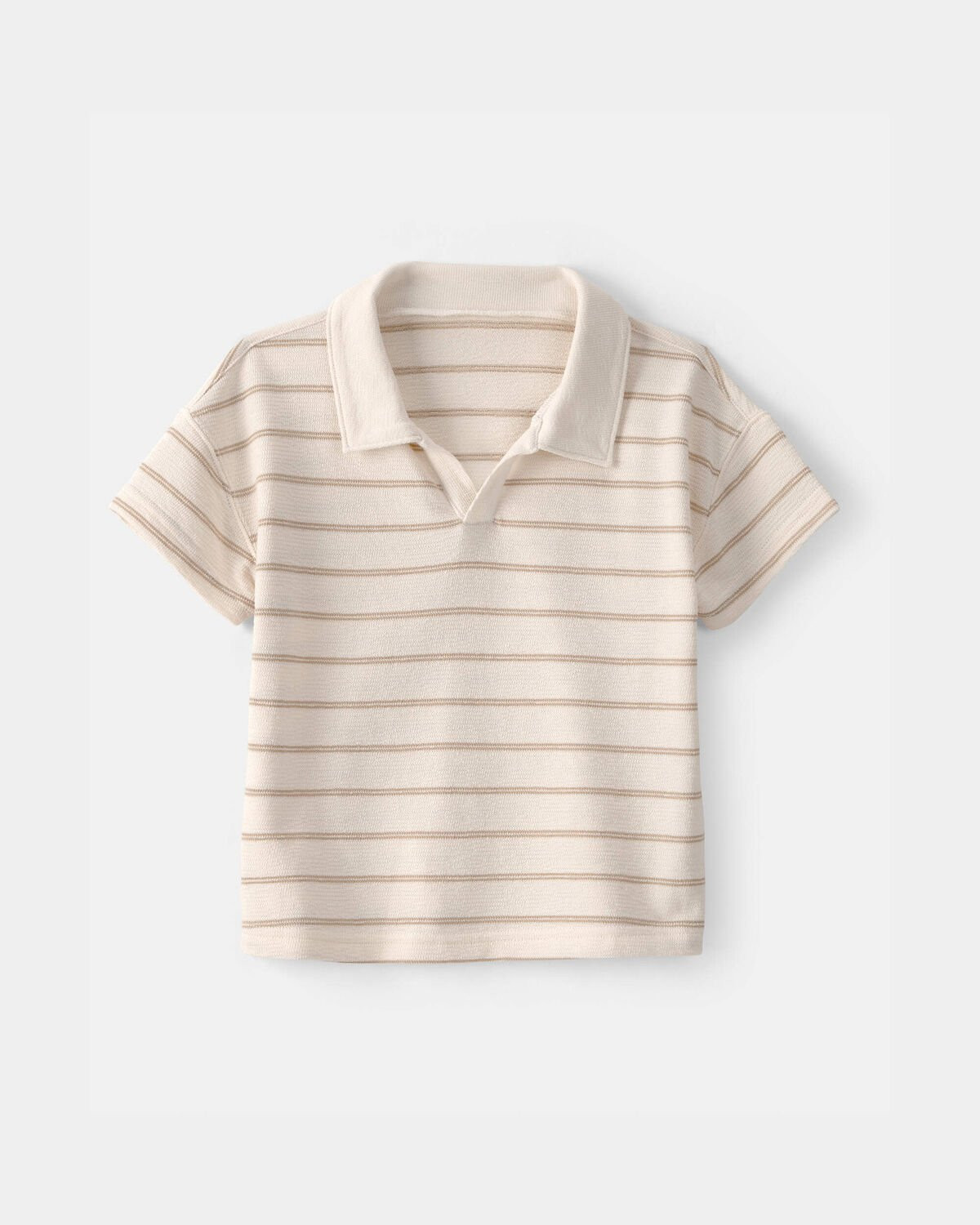 Toddler Boy Striped Polo Shirt - Cream | Carter's Inc