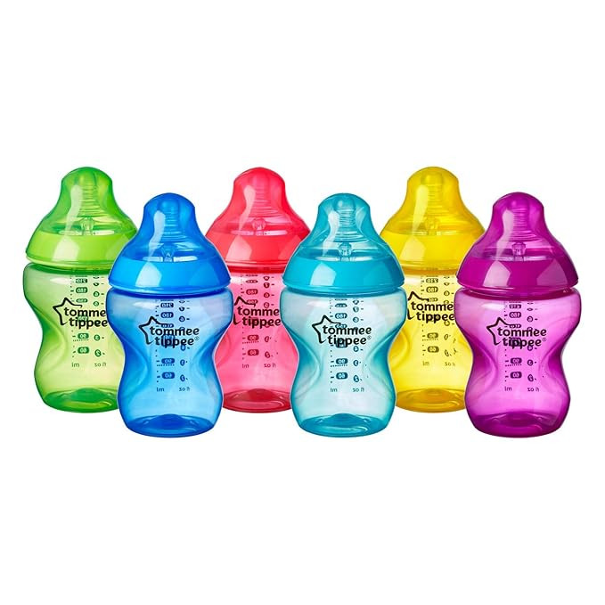 Tommee Tippee Closer to Nature Fiesta Baby Feeding Bottles, Anti-Colic, Slow Flow, BPA-Free - 9 O... | Amazon (US)