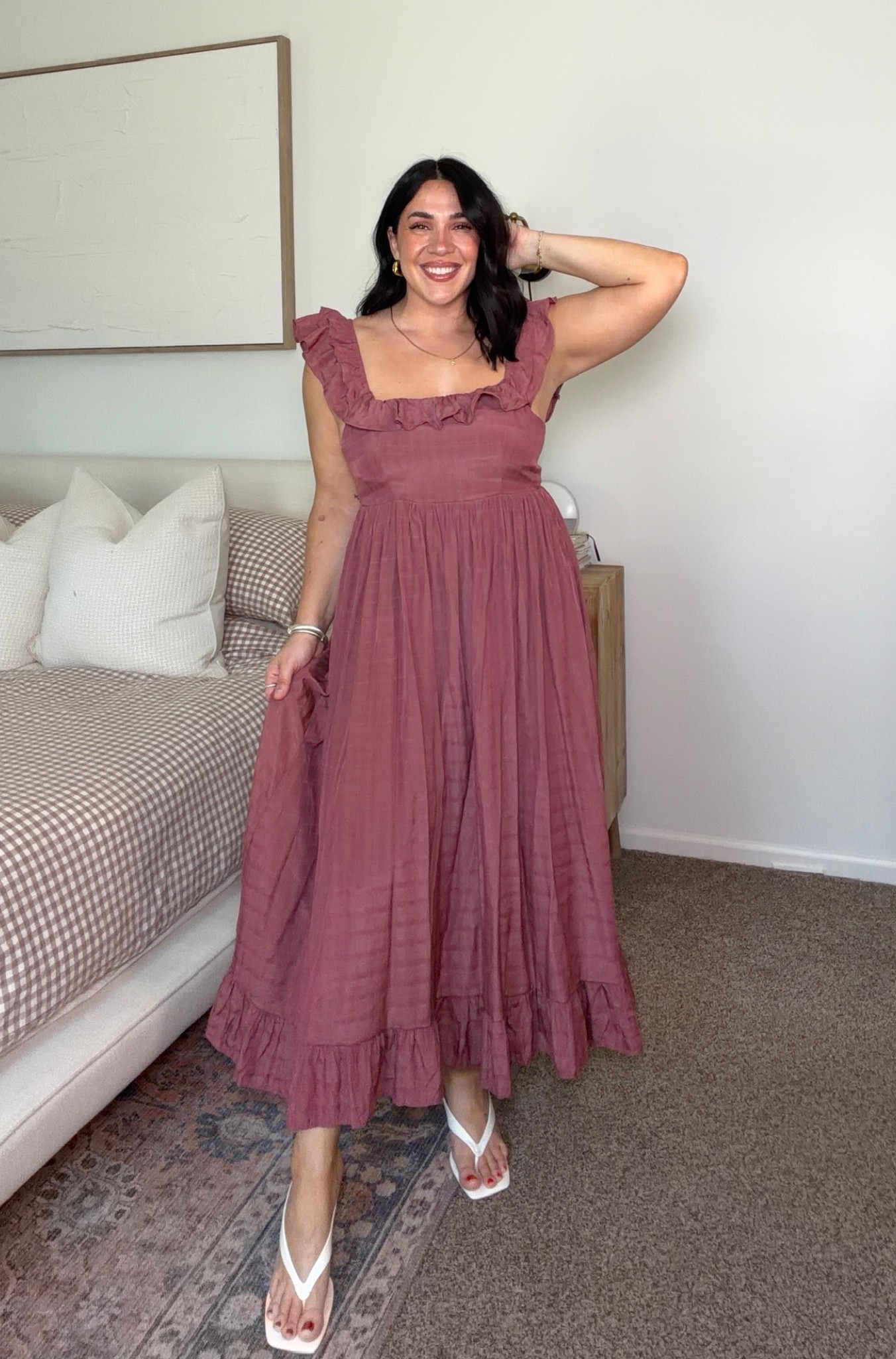 Cutie little Amazon spring dress! This is so flattering and look/feels very high end. I'm loving the color! Perfect for fam photos, Mother's Day, etc 

#LTKSeasonal #LTKMidsize #LTKMothersDay