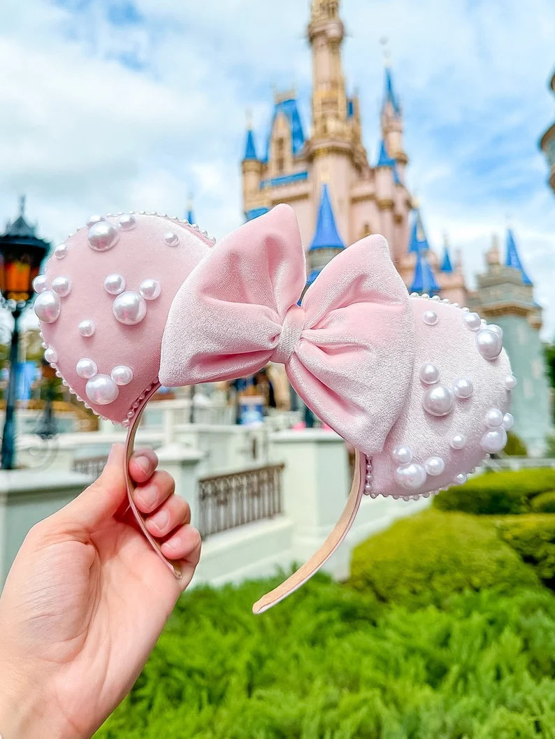 Pearl Velvet Inspired Mouse Ears Mickey Ears Headband - Etsy | Etsy (US)