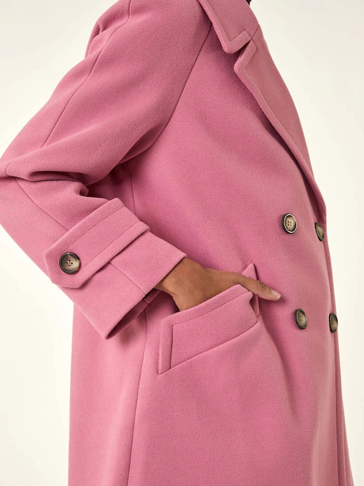 Roman Pink Quilted Premium Buttoned Coat | Next EU