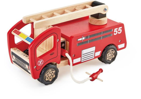 Solid Wood Fire Engine with Raise up ladder | Barnes & Noble