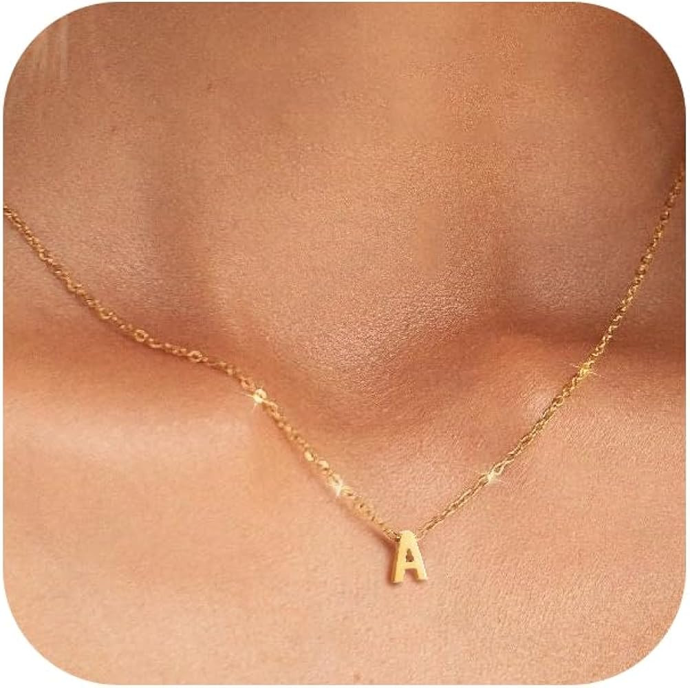 Initial Necklace Gifts for Women Girls Kids Christmas - Dainty Initial Necklace Tiny A-Z Pendant ... | Amazon (US)