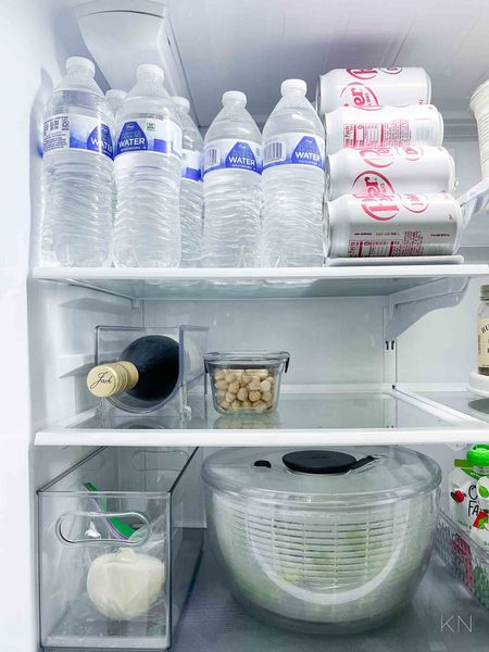 Refrigerator organization made easy with just a few components, like these narrow bins, stackable wine holder, and reversible beverage mat. I also store chopped lettuce in this salad spinner, where it stays fresh for days and use these glass storage containers exclusively to hold leftovers. home organization kitchen organization home storage kitchen storage kitchen gadget refrigerator organization Amazon find

#LTKstyletip #LTKfindsunder50 #LTKhome