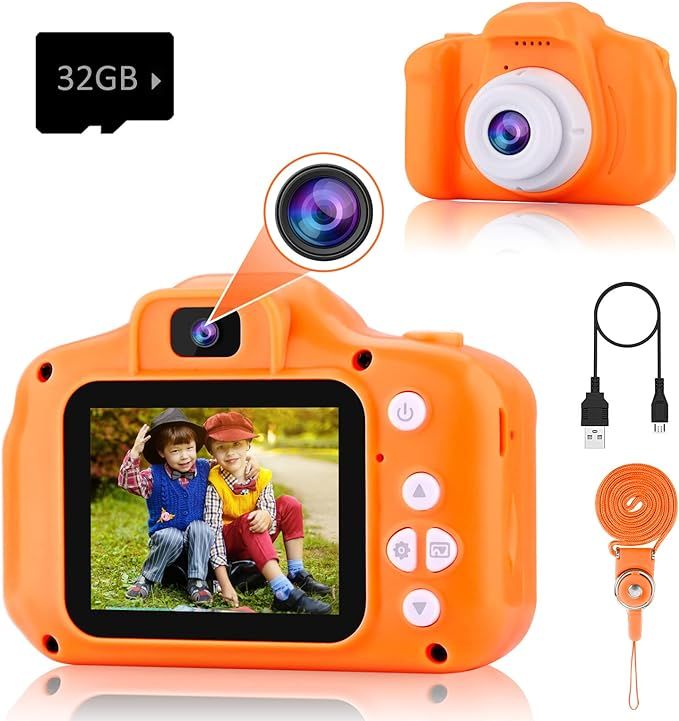 PROGRACE Kids Camera for Boys Girls - Dual Selfie Children Camera Age 3 4 5 6 7 8 9 Year Old Todd... | Amazon (US)