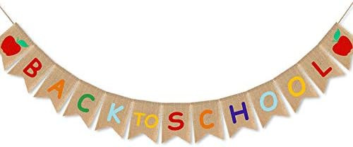 SWYOUN Burlap First Day of School Party Garland Back to School Banner 1St School Decorations Supp... | Amazon (US)