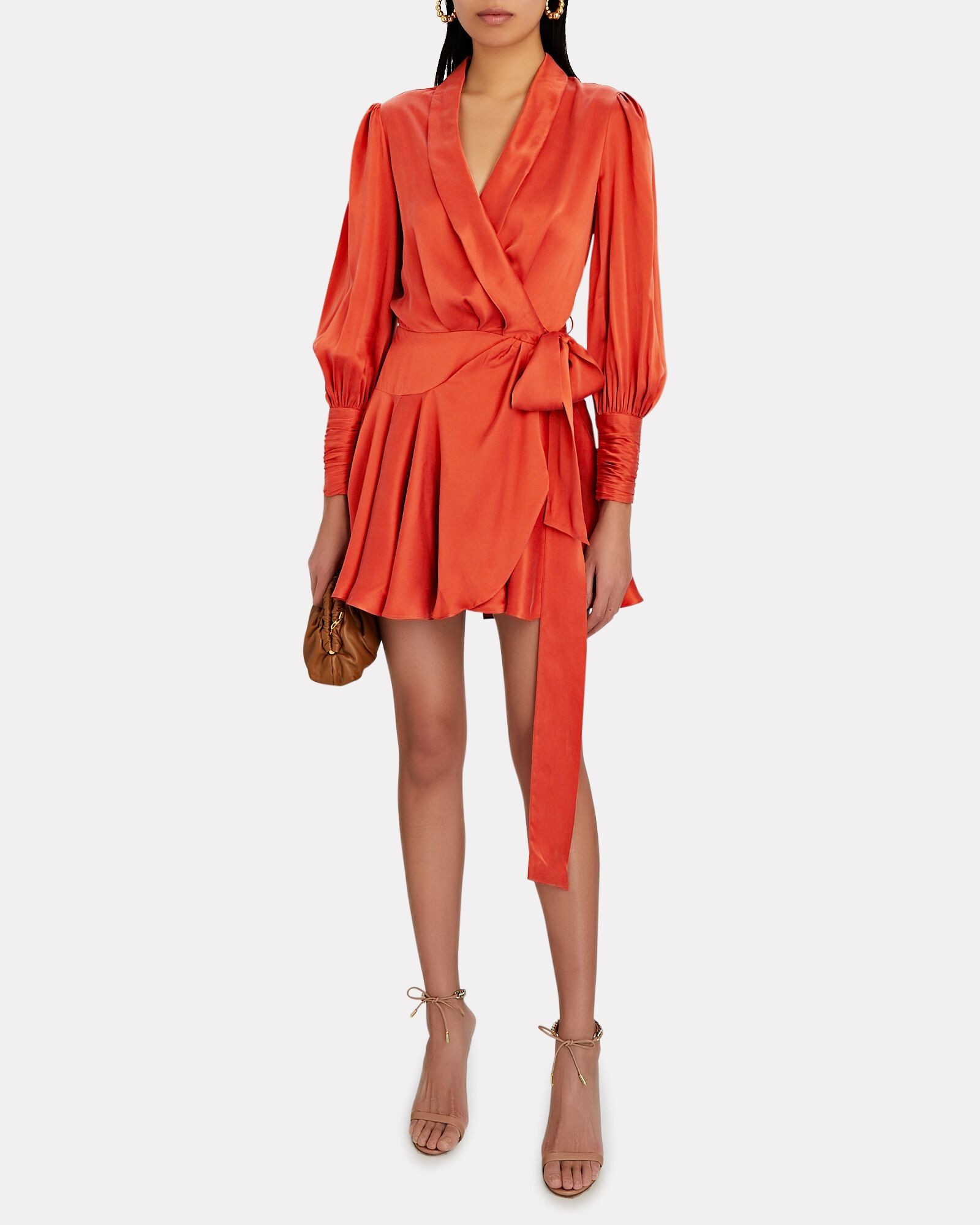 Silk Mini Wrap Dress | INTERMIX