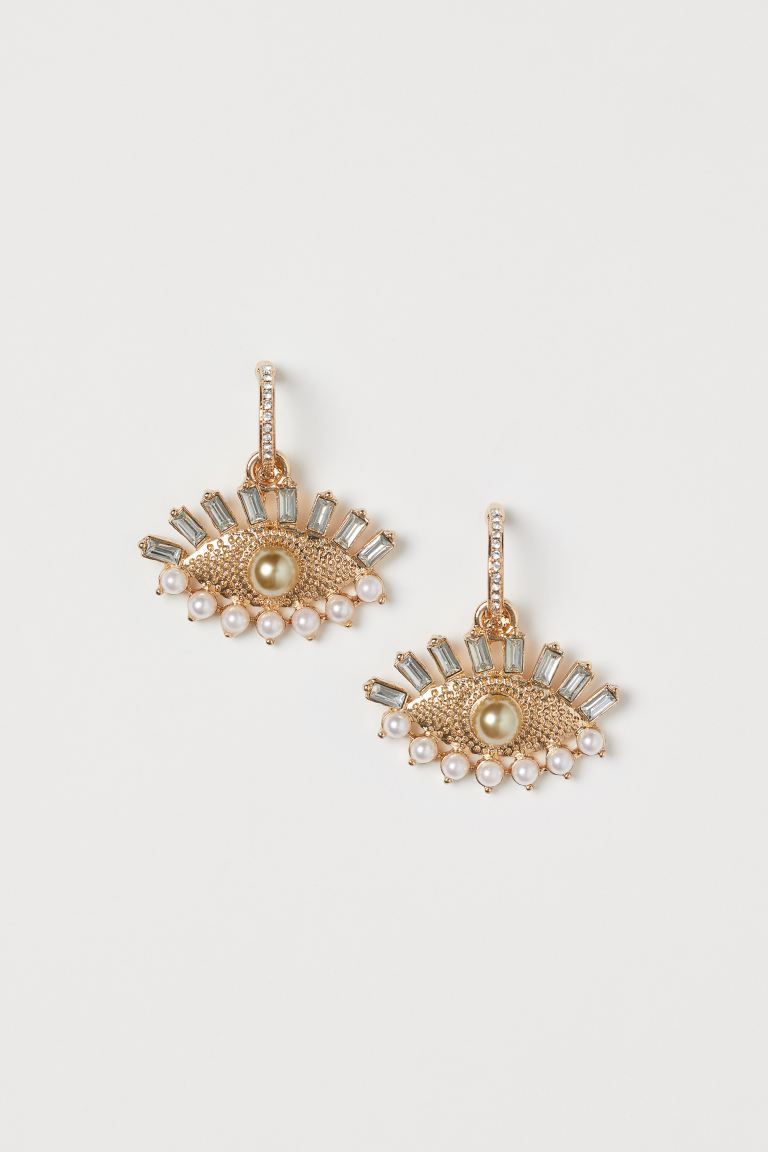 Rhinestone-decorated Earrings | H&M (US)