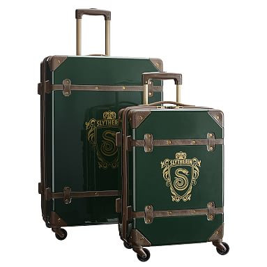 Harry Potter™ Hard-Sided Slytherin™ 2-Piece Spinner Luggage Set | Pottery Barn Teen | Pottery Barn Teen